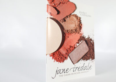 Jane Iredale Cosmetics printed product guide, produced by Qualprint.