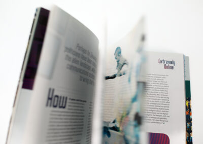 A photo of Korn Ferry Briefings printed catalog, Issue 39, with pages opening